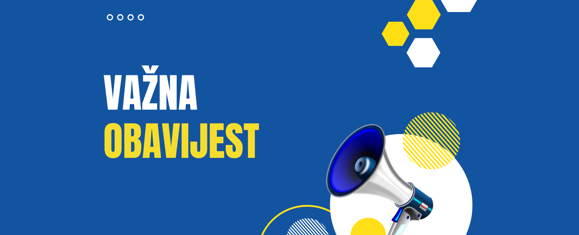 Obavijest o privremenoj obustavi prijema zahtjeva